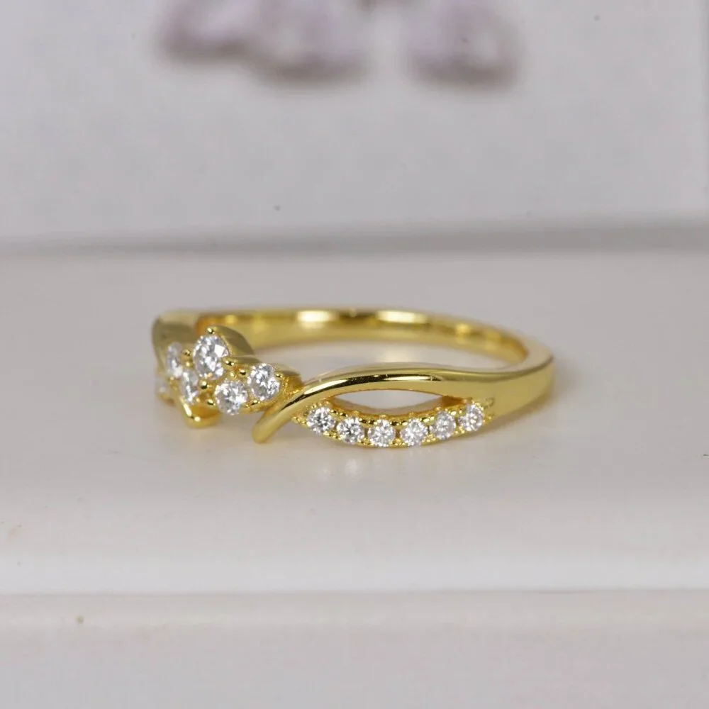 Certified Moissanite Ring, Guard Enhancer Band Wedding Ring 925 - Picture 4 of 8